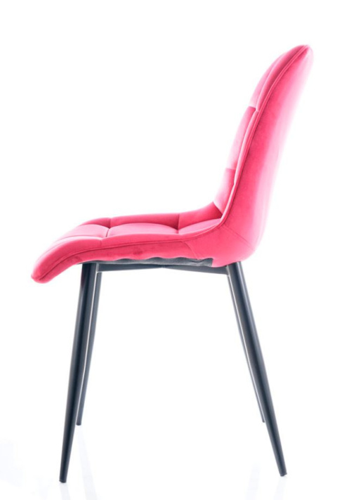 SIGNAL KRZESŁO CHIC VELVET CZARNY STELAŻ/BORDO BLUVEL 59 SIGNAL KRZESŁO CHIC VELVET CZARNY STELAŻ/BORDO BLUVEL 59