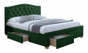 SIGNAL ŁÓŻKO DWUOSOBOWE ELECTRA VELVET 160X200 KOLOR ZIELONY/DĄB TAP. 119 4 SZUFLADY PIKOWANY ZAGŁÓWEK STELAŻ SIGNAL ŁÓŻKO DWUOSOBOWE ELECTRA VELVET 160X200 KOLOR ZIELONY/DĄB TAP. 119 4 SZUFLADY PIKOWANY ZAGŁÓWEK STELAŻ