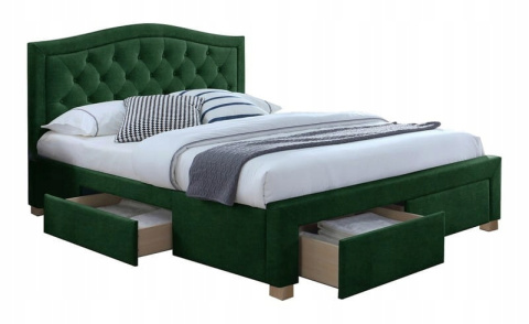 SIGNAL ŁÓŻKO DWUOSOBOWE ELECTRA VELVET 160X200 KOLOR ZIELONY/DĄB TAP. 119 4 SZUFLADY PIKOWANY ZAGŁÓWEK STELAŻ SIGNAL ŁÓŻKO DWUOSOBOWE ELECTRA VELVET 160X200 KOLOR ZIELONY/DĄB TAP. 119 4 SZUFLADY PIKOWANY ZAGŁÓWEK STELAŻ
