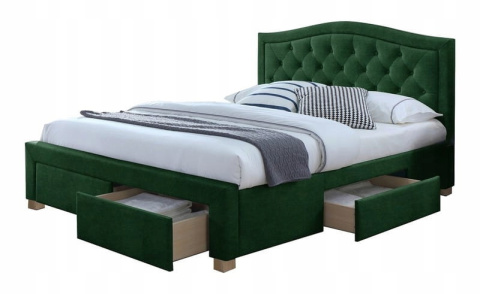 SIGNAL ŁÓŻKO DWUOSOBOWE ELECTRA VELVET 160X200 KOLOR ZIELONY/DĄB TAP. 119 4 SZUFLADY PIKOWANY ZAGŁÓWEK STELAŻ SIGNAL ŁÓŻKO DWUOSOBOWE ELECTRA VELVET 160X200 KOLOR ZIELONY/DĄB TAP. 119 4 SZUFLADY PIKOWANY ZAGŁÓWEK STELAŻ