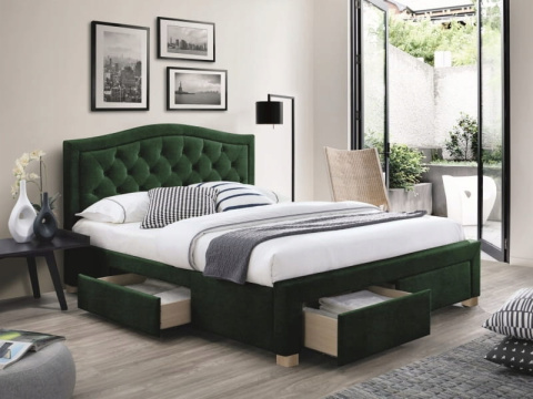 SIGNAL ŁÓŻKO DWUOSOBOWE ELECTRA VELVET 160X200 KOLOR ZIELONY/DĄB TAP. 119 4 SZUFLADY PIKOWANY ZAGŁÓWEK STELAŻ SIGNAL ŁÓŻKO DWUOSOBOWE ELECTRA VELVET 160X200 KOLOR ZIELONY/DĄB TAP. 119 4 SZUFLADY PIKOWANY ZAGŁÓWEK STELAŻ