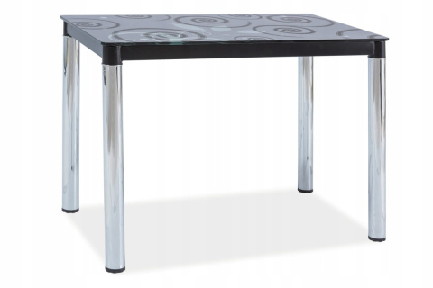 SIGNAL STÓŁ DAMAR II SZKŁO HARTOWANE CZARNY/ METAL CHROMOWANY 100x60 SIGNAL STÓŁ DAMAR II SZKŁO HARTOWANE CZARNY/ METAL CHROMOWANY 100x60