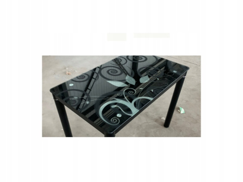 SIGNAL STÓŁ DAMAR II SZKŁO HARTOWANE CZARNY/ METAL CHROMOWANY 100x60 SIGNAL STÓŁ DAMAR II SZKŁO HARTOWANE CZARNY/ METAL CHROMOWANY 100x60