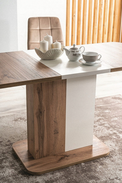 SIGNAL STÓŁ ROZKŁADANY PROSTOKĄTNY NEXT PŁYTA LAMINOWANA DĄB ARTISAN / BIAŁY MAT 110(145)X68 SIGNAL STÓŁ ROZKŁADANY PROSTOKĄTNY NEXT PŁYTA LAMINOWANA DĄB ARTISAN / BIAŁY MAT 110(145)X68