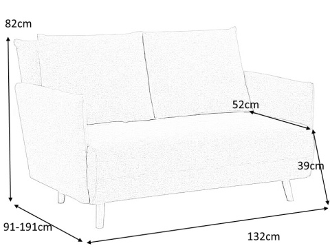SIGNAL SOFA KANAPA WILLY ROZKŁADANA Z FUNKCJĄ SPANIA TKANINA SZARY TAP.137/ DREWNO BUK do salonu pokoju dla gości SIGNAL SOFA KANAPA WILLY ROZKŁADANA Z FUNKCJĄ SPANIA TKANINA SZARY TAP.137/ DREWNO BUK do salonu pokoju dla gości