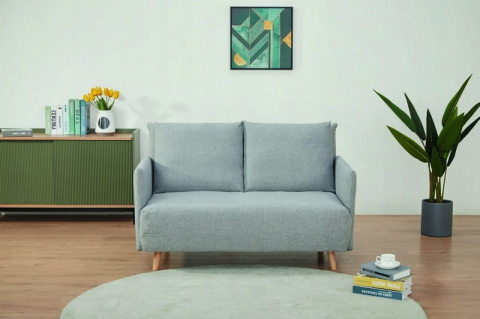 SIGNAL SOFA KANAPA WILLY ROZKŁADANA Z FUNKCJĄ SPANIA TKANINA SZARY TAP.137/ DREWNO BUK do salonu pokoju dla gości SIGNAL SOFA KANAPA WILLY ROZKŁADANA Z FUNKCJĄ SPANIA TKANINA SZARY TAP.137/ DREWNO BUK do salonu pokoju dla gości
