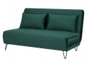 SOFA KANAPA ROZKŁADANA Z FUNKCJĄ SPANIA ZENIA SIGNAL TKANINA VELVET ZIELONY TAP.189/ METAL CZARNY