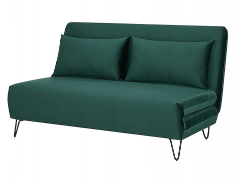 SOFA KANAPA ROZKŁADANA Z FUNKCJĄ SPANIA ZENIA SIGNAL TKANINA VELVET ZIELONY TAP.189/ METAL CZARNY SOFA KANAPA ROZKŁADANA Z FUNKCJĄ SPANIA ZENIA SIGNAL TKANINA VELVET ZIELONY TAP.189/ METAL CZARNY