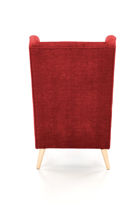 Halmar CHESTER 2 fotel wypoczynkowy bordowy (tkanina Vogue) - tapicerowany - nogi drewno lite - wysokie oparcie - fotel uszak Halmar CHESTER 2 fotel wypoczynkowy bordowy (tkanina Vogue) - tapicerowany - nogi drewno lite - wysokie oparcie - fotel uszak