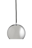 LAMPA WISZĄCA BALL CHROM - kulista na czarnym kablu 200 cm E27 Frandsen FRANDSEN LAMPA WISZĄCA BALL CHROM - kulista na czarnym kablu 200 cm E27 Frandsen FRANDSEN