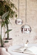 LAMPA WISZĄCA BALL CHROM - kulista na czarnym kablu 200 cm E27 Frandsen FRANDSEN LAMPA WISZĄCA BALL CHROM - kulista na czarnym kablu 200 cm E27 Frandsen FRANDSEN