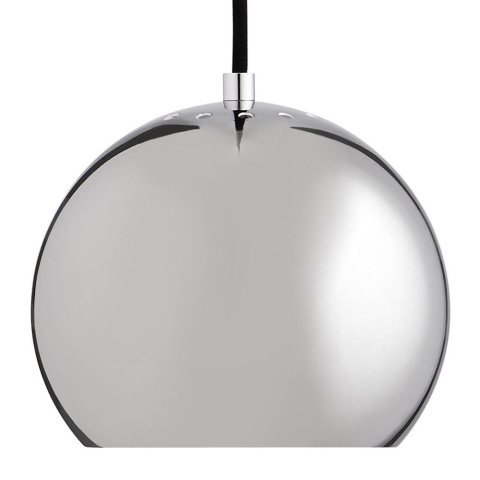 LAMPA WISZĄCA BALL CHROM - kulista na czarnym kablu 200 cm E27 Frandsen FRANDSEN LAMPA WISZĄCA BALL CHROM - kulista na czarnym kablu 200 cm E27 Frandsen FRANDSEN