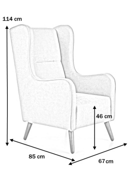 Halmar CHESTER fotel wypoczynkowy beżowy ( LIRA-1203 )