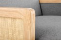 Halmar CORFU fotel wypoczynkowy popielaty tkanina / rattan syntetyczny / drewno lite Halmar CORFU fotel wypoczynkowy popielaty tkanina / rattan syntetyczny / drewno lite