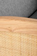Halmar GRECOS fotel wypoczynkowy popielaty tkanina / rattan syntetyczny / drewno lite Halmar GRECOS fotel wypoczynkowy popielaty tkanina / rattan syntetyczny / drewno lite