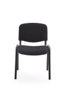 Halmar ISO krzesło konferencyjne C11 czarny tapicerowane tkanina, stal Sztaplowanie