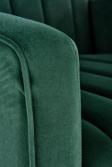 Halmar VARIO fotel wypoczynkowy ciemny zielony tkanina velvet / stal chromowana Halmar VARIO fotel wypoczynkowy ciemny zielony tkanina velvet / stal chromowana