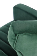 Halmar VARIO fotel wypoczynkowy ciemny zielony tkanina velvet / stal chromowana Halmar VARIO fotel wypoczynkowy ciemny zielony tkanina velvet / stal chromowana