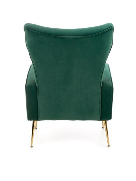 Halmar VARIO fotel wypoczynkowy ciemny zielony tkanina velvet / stal chromowana Halmar VARIO fotel wypoczynkowy ciemny zielony tkanina velvet / stal chromowana