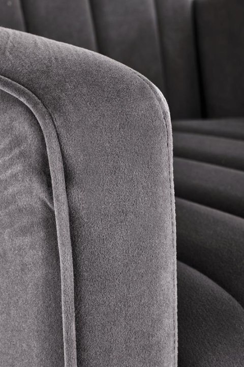 Halmar VARIO fotel wypoczynkowy popielaty tkanina velvet / stal chromowana Halmar VARIO fotel wypoczynkowy popielaty tkanina velvet / stal chromowana