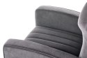 Halmar VARIO fotel wypoczynkowy popielaty tkanina velvet / stal chromowana Halmar VARIO fotel wypoczynkowy popielaty tkanina velvet / stal chromowana