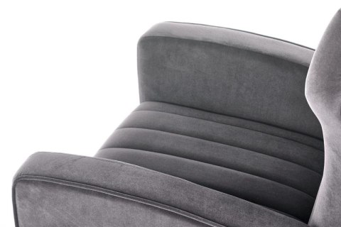 Halmar VARIO fotel wypoczynkowy popielaty tkanina velvet / stal chromowana Halmar VARIO fotel wypoczynkowy popielaty tkanina velvet / stal chromowana