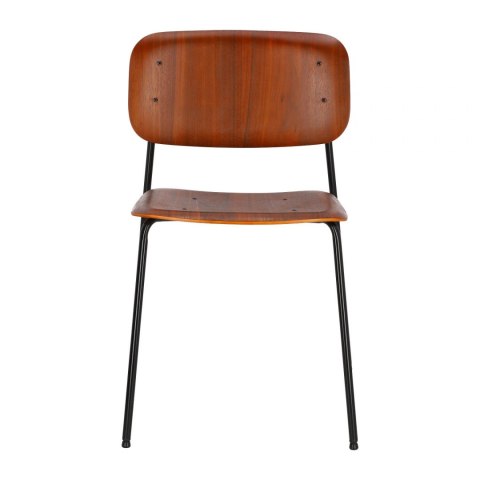 KRZESŁO Malters walnut fornir ORZECH nogi metal malowany proszkowo CZARNE stabilne i wygodne Intesi KRZESŁO Malters walnut fornir ORZECH nogi metal malowany proszkowo CZARNE stabilne i wygodne Intesi