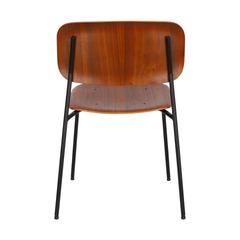 KRZESŁO Malters walnut fornir ORZECH nogi metal malowany proszkowo CZARNE stabilne i wygodne Intesi KRZESŁO Malters walnut fornir ORZECH nogi metal malowany proszkowo CZARNE stabilne i wygodne Intesi