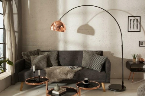 Invicta Interior INVICTA lampa podłogowa BIG BOW różowe złoto 170-210 cm stal chromowana podstawa marmurowa E27 Invicta Interior INVICTA lampa podłogowa BIG BOW różowe złoto 170-210 cm stal chromowana podstawa marmurowa E27
