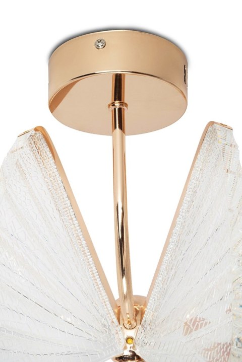 King Home Kinkiet LED BUTTERFLY L różowe złoto metal akryl transparentny King Home Kinkiet LED BUTTERFLY L różowe złoto metal akryl transparentny