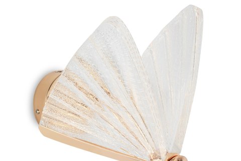 King Home Kinkiet LED BUTTERFLY L różowe złoto metal akryl transparentny King Home Kinkiet LED BUTTERFLY L różowe złoto metal akryl transparentny