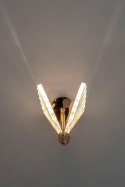 King Home Kinkiet BUTTERFLY S LED różowe złoto metal akryl transparentny