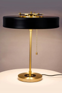 King Home Lampa biurkowa stołowa ARTE czarno złota - aluminium metal przesłona szkło mleczne 3 x E14 King Home Lampa biurkowa stołowa ARTE czarno złota - aluminium metal przesłona szkło mleczne 3 x E14