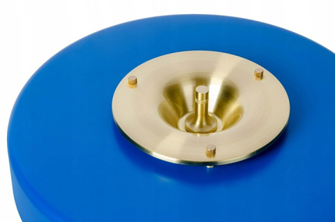 King Home Lampa biurkowa stołowa nocna ARTE niebieska - aluminium podstawa złota szkło mleczne włącznik łańcuszkowy 3xE14 King Home Lampa biurkowa stołowa nocna ARTE niebieska - aluminium podstawa złota szkło mleczne włącznik łańcuszkowy 3xE14