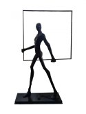 King Home Lampa podłogowa LED HUMAN SQUARE czarna włókno szklane stal aluminium King Home Lampa podłogowa LED HUMAN SQUARE czarna włókno szklane stal aluminium