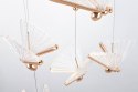 King Home Lampa wisząca LED BUTTERFLY DISC 5 różowe złoto metal transparentny akryl King Home Lampa wisząca LED BUTTERFLY DISC 5 różowe złoto metal transparentny akryl