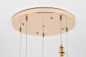 King Home Lampa wisząca LED BUTTERFLY DISC 5 różowe złoto metal transparentny akryl King Home Lampa wisząca LED BUTTERFLY DISC 5 różowe złoto metal transparentny akryl
