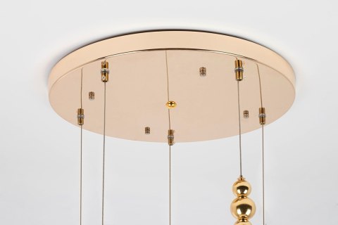 King Home Lampa wisząca LED BUTTERFLY DISC 5 różowe złoto metal transparentny akryl King Home Lampa wisząca LED BUTTERFLY DISC 5 różowe złoto metal transparentny akryl