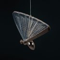 King Home Lampa wisząca LED BUTTERFLY DISC 5 różowe złoto metal transparentny akryl King Home Lampa wisząca LED BUTTERFLY DISC 5 różowe złoto metal transparentny akryl