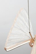 King Home Lampa wisząca LED BUTTERFLY L różowe złoto metal transparentny akryl