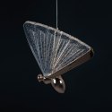 King Home Lampa wisząca LED BUTTERFLY L różowe złoto metal transparentny akryl