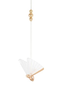 King Home Lampa wisząca LED BUTTERFLY S metal różowe złoto akryl transparentny