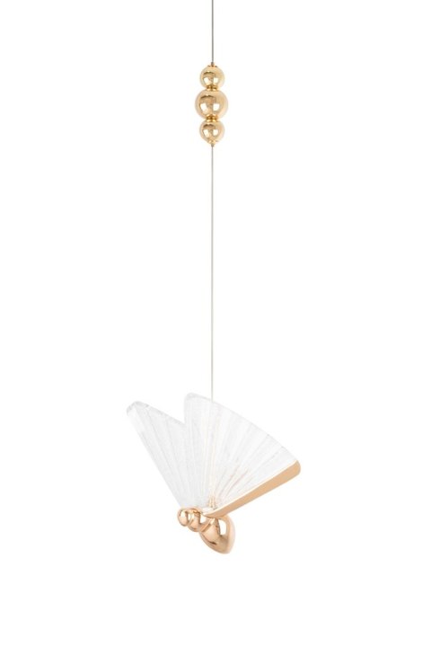 King Home Lampa wisząca LED BUTTERFLY S metal różowe złoto akryl transparentny King Home Lampa wisząca LED BUTTERFLY S metal różowe złoto akryl transparentny