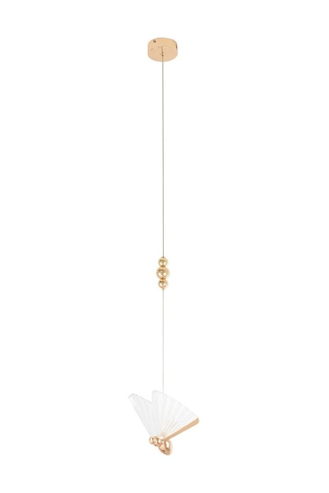 King Home Lampa wisząca LED BUTTERFLY S metal różowe złoto akryl transparentny King Home Lampa wisząca LED BUTTERFLY S metal różowe złoto akryl transparentny