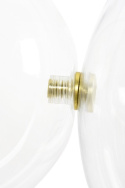 King Home Lampa wisząca CAPRI LINE 3 złota - LED anodowane aluminium kuliste klosze szkło bezbarwny przypomina bańki mydlane
