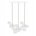 King Home Lampa wisząca CAPRI LINE 3 złota - LED anodowane aluminium kuliste klosze szkło bezbarwny przypomina bańki mydlane King Home Lampa wisząca CAPRI LINE 3 złota - LED anodowane aluminium kuliste klosze szkło bezbarwny przypomina bańki mydlane