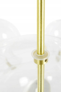 King Home Lampa wisząca CAPRI LINE 5 złota - LED anodowane aluminium klosze szkło transparentny przypomina bańki mydlane