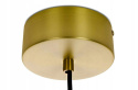 King Home Lampa wisząca CHAPLIN 300 mosiądz - LED okrągły klosz szkło bezbarwny zawieszony na czarnym przewodzie King Home Lampa wisząca CHAPLIN 300 mosiądz - LED okrągły klosz szkło bezbarwny zawieszony na czarnym przewodzie