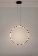 King Home Lampa wisząca sufitowa LED CIRCULO 100 kształt okręgu czarna metal aluminium King Home Lampa wisząca sufitowa LED CIRCULO 100 kształt okręgu czarna metal aluminium