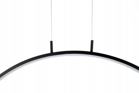 King Home Lampa wisząca sufitowa LED CIRCULO 100 kształt okręgu czarna metal aluminium King Home Lampa wisząca sufitowa LED CIRCULO 100 kształt okręgu czarna metal aluminium